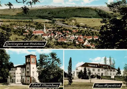 AK / Ansichtskarte  Gailingen_Singen_BW Panorama Schloss Rheinburg Haus Alpenblick 