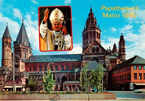 AK / Ansichtskarte 73890102 Mainz__Rhein Dom Papstbesuch 1980 