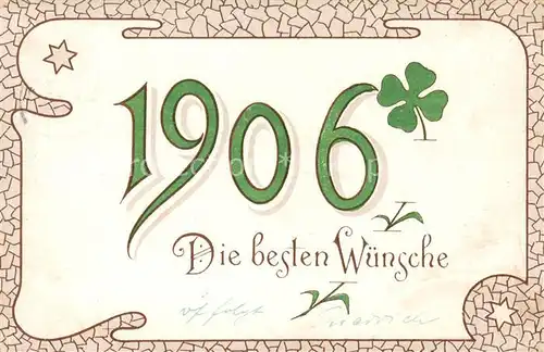 AK / Ansichtskarte  Jahreszahl_Year_Annee_Ano 1906 beste Wuensche  