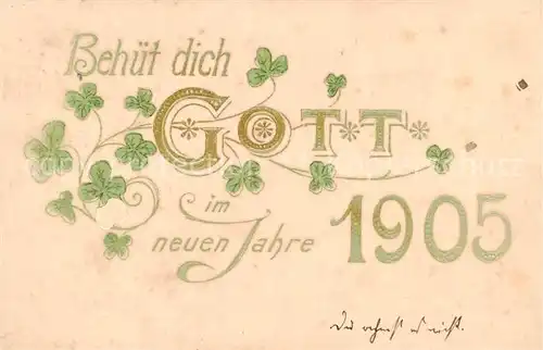 AK / Ansichtskarte  Jahreszahl_Year_Annee_Ano 1905 Behuet dich Gott 