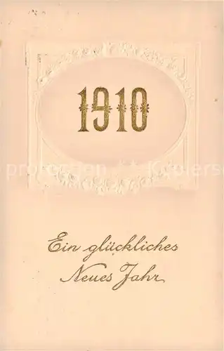 AK / Ansichtskarte  Jahreszahl_Year_Annee_Ano 1910 Neues Jahr glueckwunsche  