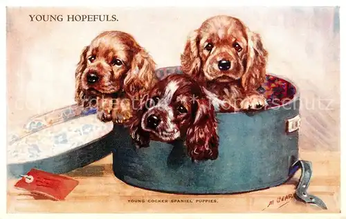 AK / Ansichtskarte  Dackel_Hunde Young Hopfefuls Valentines 