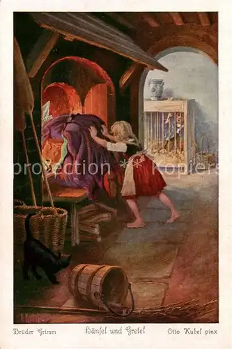 AK / Ansichtskarte  Kubel_O. Nr.3716 Serie 125 Brueder Grimm Haensel und Gretel 