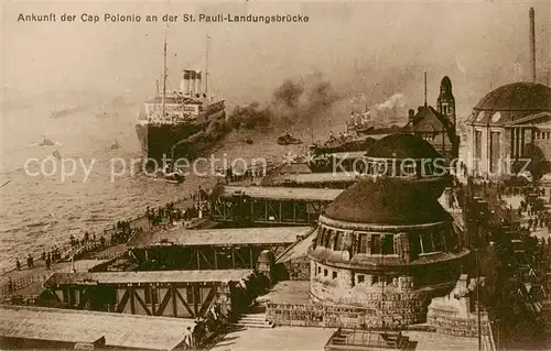 AK / Ansichtskarte  Dampfer_Oceanliner Cap Polonio St.Pauli-Landungsbruecke 