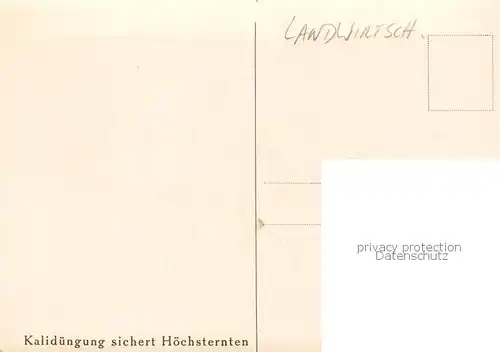 AK / Ansichtskarte  Landwirtschaft Kaliduenger  Erntebringer 