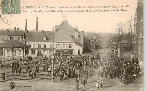 AK / Ansichtskarte  Hautmont Le 8 Novembre 1918 Date mémorable de l entrée victorieuse des Anglais Hautmont