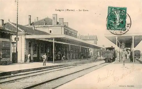 AK / Ansichtskarte  Langres_52_Haute-Marne La Gare Bahnhof 