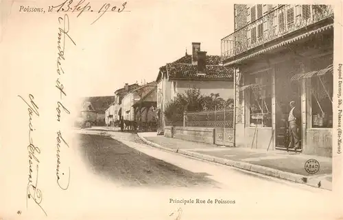 AK / Ansichtskarte  Poissons_52_Haute-Marne Principale Rue de Poissons 