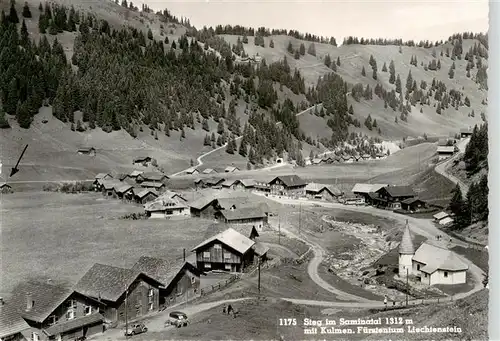 AK / Ansichtskarte  Steg_Saminatal_Liechtenstein Panorama mit Kulmen 