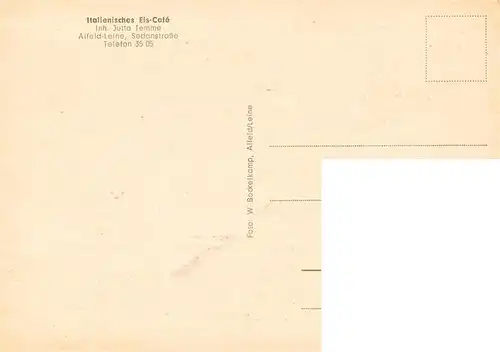 AK / Ansichtskarte  Alfeld_Leine Italienisches Eis Cafe Gastraeume Alfeld_Leine