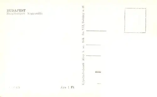 AK / Ansichtskarte  Budapest_HU Margitszigeti Nagyszallo 