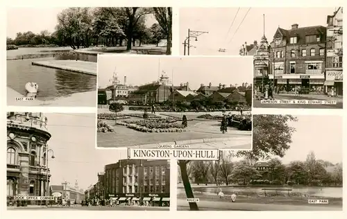 AK / Ansichtskarte  Kingston-upon-Hull_UK East Park Dock Office Corner Queens Gardens Jameson Street East Park 