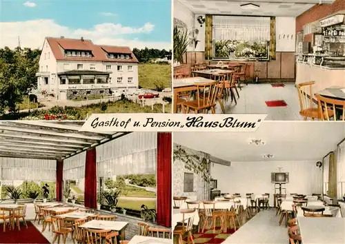 AK / Ansichtskarte 73890570 Fussingen_Waldbrunn_Westerwald Gasthof Pension Haus Blum Gastraeume 