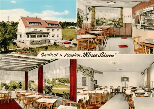 AK / Ansichtskarte  Fussingen_Waldbrunn_Westerwald Gasthof Pension Haus Blum Gastraeume 