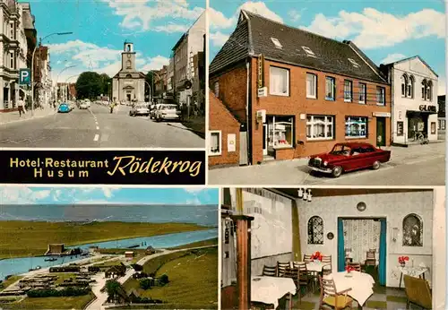 AK / Ansichtskarte  Husum__Nordfriesland Hotel Restaurant Roedekrog Gaststube Ortspartien Panorama 