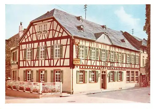 AK / Ansichtskarte  Geisenheim Hotel und Weinhaus Zur Post Fachwerkhaus Geisenheim