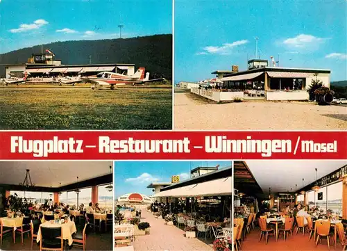 AK / Ansichtskarte 73890595 Winningen_Mosel Flugplatz Restaurant Terrasse Winningen Mosel