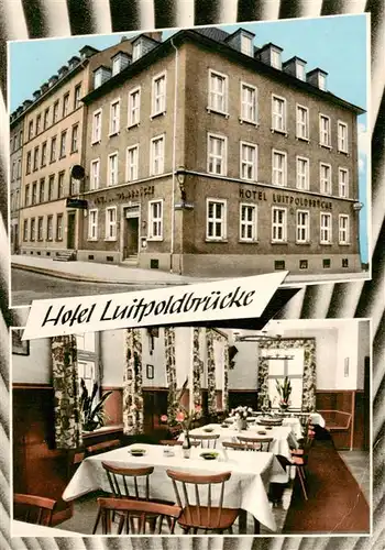 AK / Ansichtskarte 73890599 Wuerzburg_Bayern Hotel Luitpoldbruecke Restaurant 