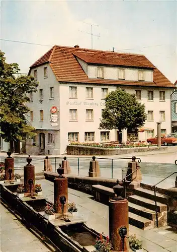 AK / Ansichtskarte  Beerfelden_Odenwald Gasthof Metzgerei Zur Muemlingquelle Beerfelden Odenwald