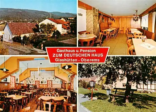 AK / Ansichtskarte  Oberems_Glashuetten Gasthaus Pension Zum Deutschen Haus Gastraeume Park Oberems_Glashuetten