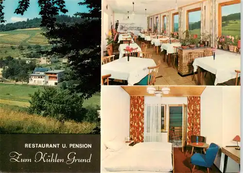 AK / Ansichtskarte 73890694 Cratzenbach Restaurant Pension Zum Kuehlen Grund Gastraum Gaestezimmer Cratzenbach