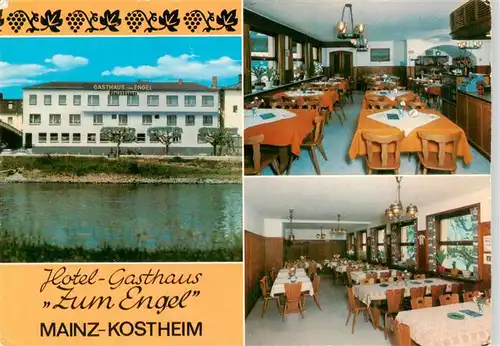 AK / Ansichtskarte 73890699 Kostheim_Mainz Gasthaus Zum Engel Gastraeume Kostheim_Mainz