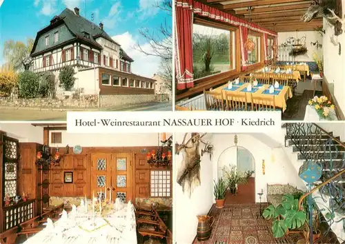 AK / Ansichtskarte  Kiedrich Hotel Weinrestaurant Nassauer Hof Gastraeume Treppe Kiedrich