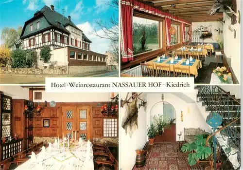 AK / Ansichtskarte  Kiedrich Hotel Weinrestaurant Nassauer Hof Gastraeume Treppe Kiedrich