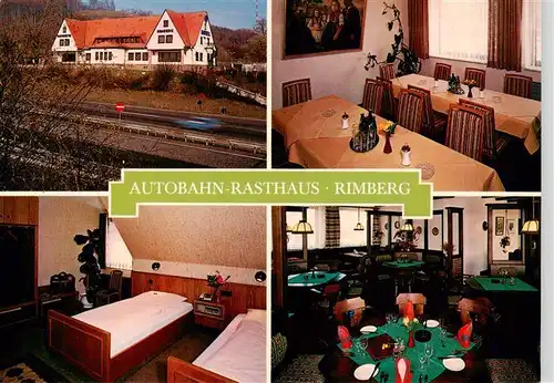 AK / Ansichtskarte  Rimberg_Bad_Hersfeld Autobahn Rasthaus Rimberg Gastraeume Gaestezimmer Rimberg_Bad_Hersfeld