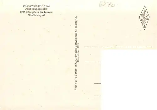 AK / Ansichtskarte  Koenigstein__Taunus Dresdner Bank Ausbildungsstaette 