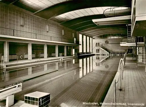 AK / Ansichtskarte  Wiesbaden Hallenschwimmbad Innenansicht Wiesbaden