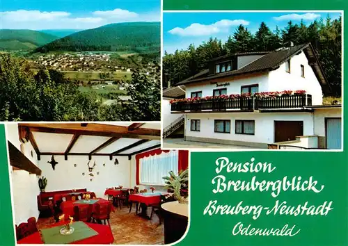 AK / Ansichtskarte  Breuberg_Odenwald Pension Breubergblick Gaststube Panorama 