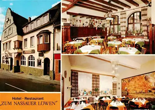 AK / Ansichtskarte 73890815 Nassau_Lahn Hotel Restaurant Zum Nassauer Loewen Gastraeume Nassau_Lahn