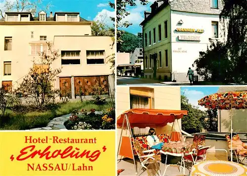 AK / Ansichtskarte 73890817 Nassau_Lahn Hotel Restaurant Erholug Terrasse Nassau_Lahn