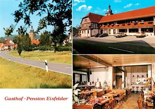 AK / Ansichtskarte 73890819 Pfarrweisach Gasthof Pension Eisfelder Gastraum Pfarrweisach