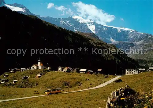 AK / Ansichtskarte  Postbus_Omnibus Urnerboden am Klausenpass Schweiz Claridenstock 