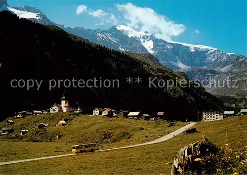 AK / Ansichtskarte  Postbus_Omnibus Urnerboden am Klausenpass Claridenstock 