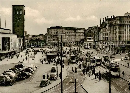 AK / Ansichtskarte  Strassenbahn_Tramway-- Duesseldorf Hauptbahnhof 