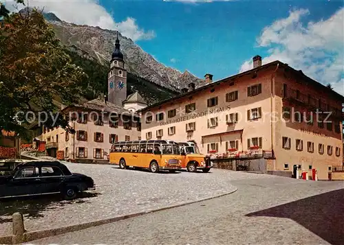 AK / Ansichtskarte  Postbus_Omnibus Spluegen Hotel Bodenhaus 