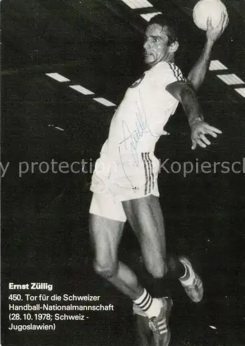 AK / Ansichtskarte 73890862 Handball Ernst Zuellig 1978  