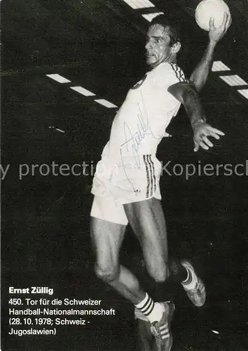 AK / Ansichtskarte  Handball Ernst Zuellig 1978  