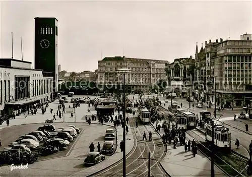 AK / Ansichtskarte  Strassenbahn_Tramway-- Duesseldorf Hauptbahnhof 