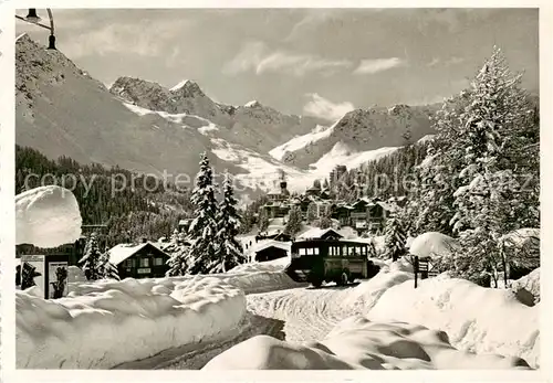 AK / Ansichtskarte 73890873 Postbus_Omnibus Arosa Winter 