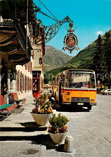 AK / Ansichtskarte  Postbus_Omnibus Gletsch Entree Hotel  