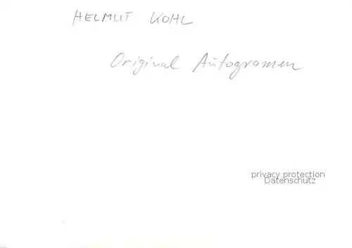 AK / Ansichtskarte  Autogramm Helmut Kohl   