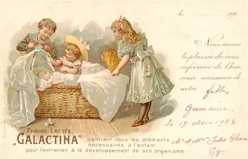 AK / Ansichtskarte  Werbung_Reklame Farine Lactee GALACTINA Litho 