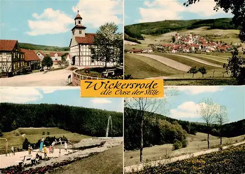 AK / Ansichtskarte  Wickersrode Fachwerkhaeuser Panorama Kinderspielplatz Wickersrode