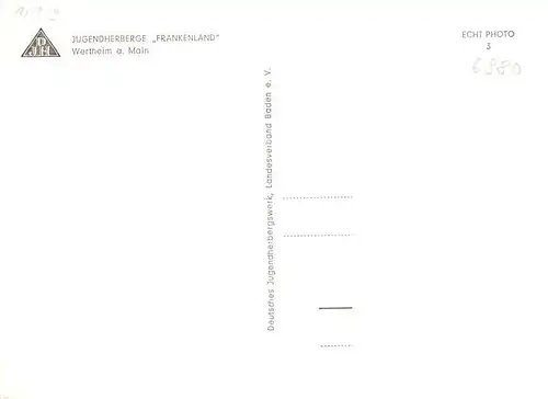 AK / Ansichtskarte  Wertheim_Main Jugendherberge Frankenland Wertheim Main