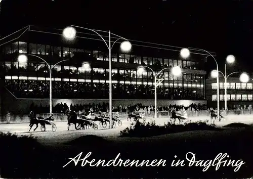 AK / Ansichtskarte  Daglfing_Muenchen Trabrennbahn bei Nacht 