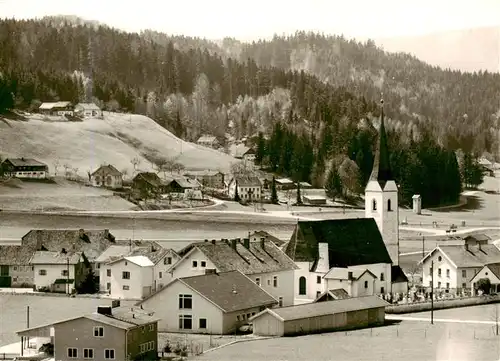 AK / Ansichtskarte  Teisendorf_Oberbayern Ortsansicht mit Kirche Teisendorf Oberbayern